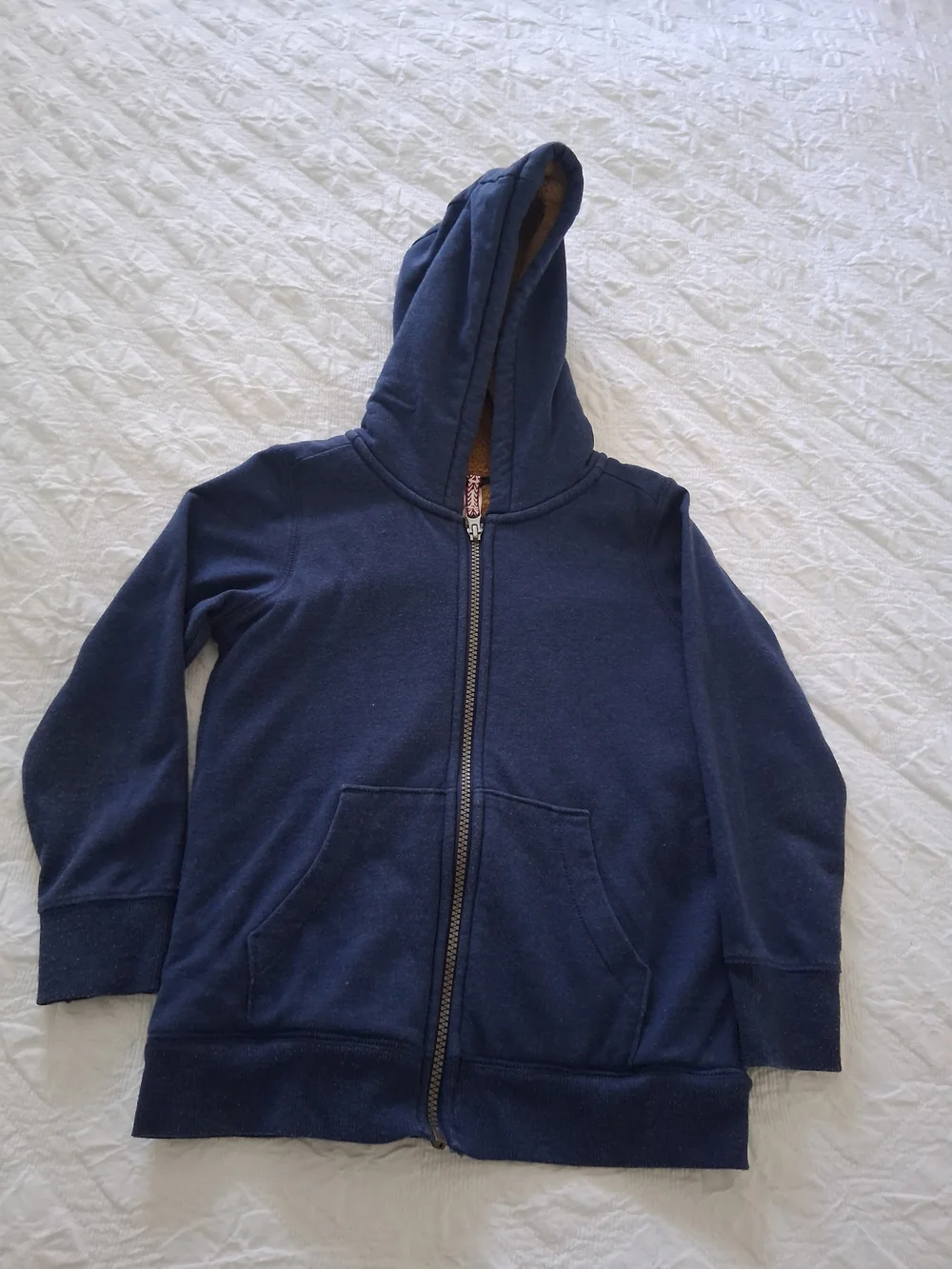 Carter's Boy's Dark Blue Full-Zip Hooded Sweatshirt Size 7 Years Cozy Outdoors